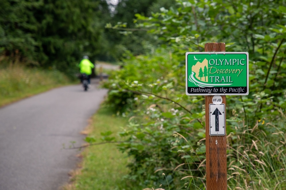 Riding the Olympic Discovery Trail is one of the best things to do in Sequim, WA